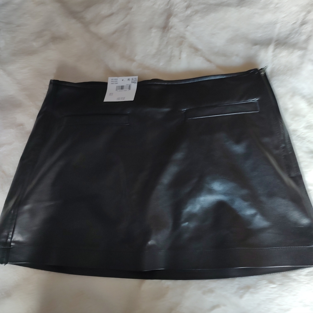 American Eagle Faux Leather Mini Dress With Built In Panties